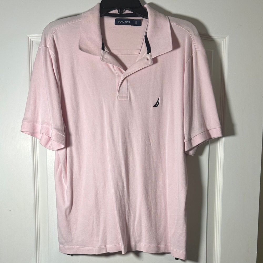 Nautica Men’s Classic Polo Shirt | Light Pink | Large | Like New
